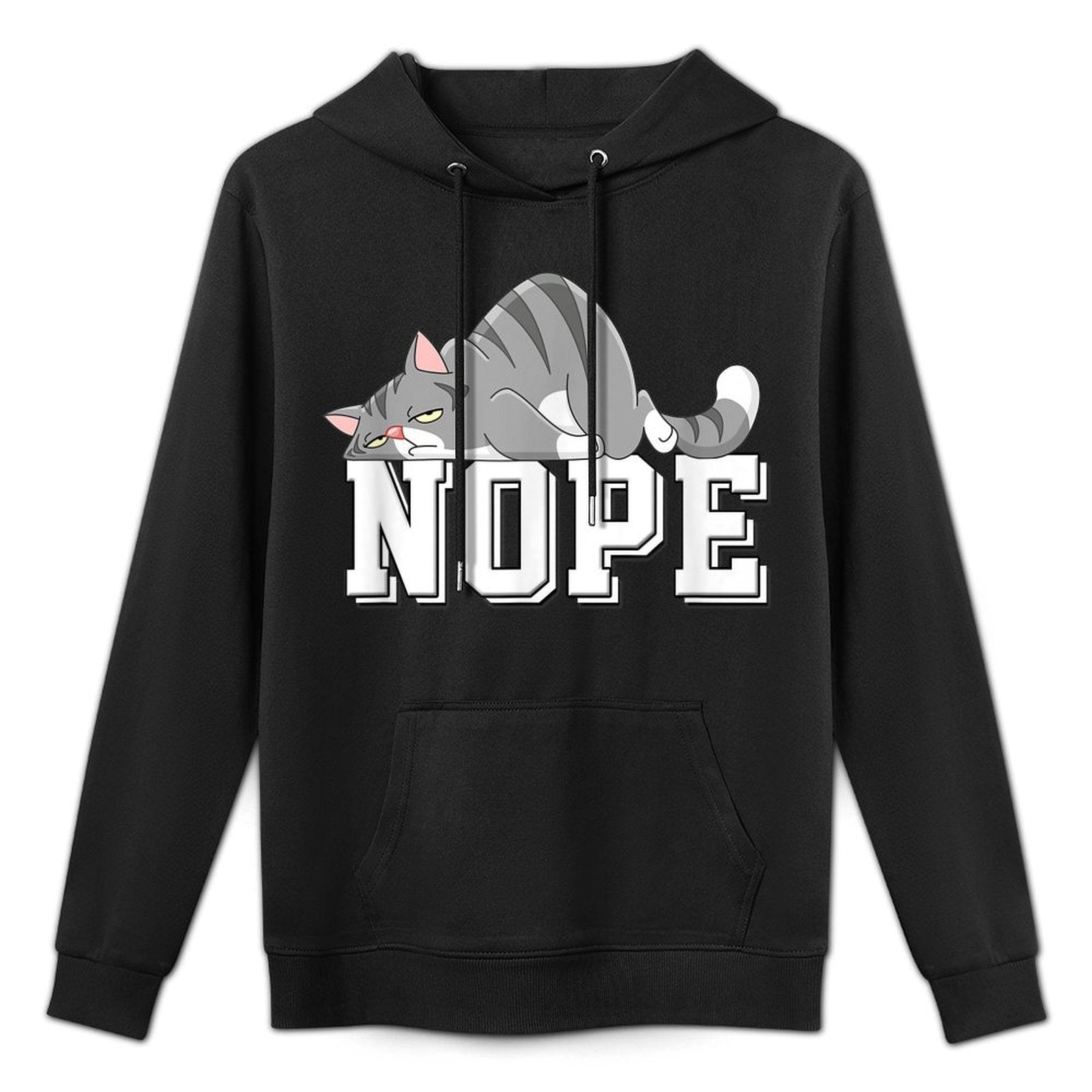 Funny Lazy Cat Nope Not Today Cat Pilling-Resistant Hoodie