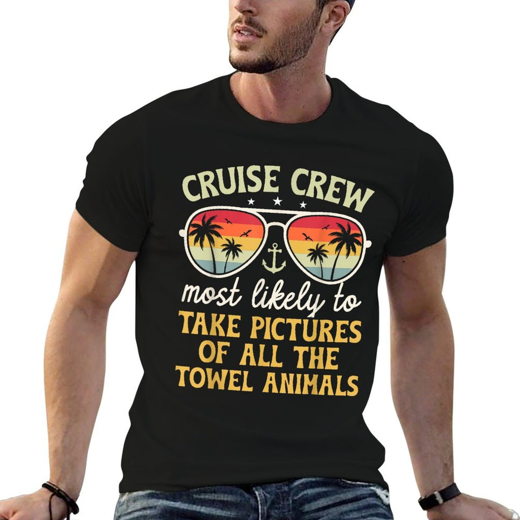 Most Likely To Take Pictures Of Towel Animals Family Cruise  Polyester Blend T-Shirt
