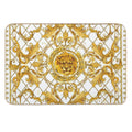 Golden Lion And Damask Ornament.  Non-Slip Bath Mat