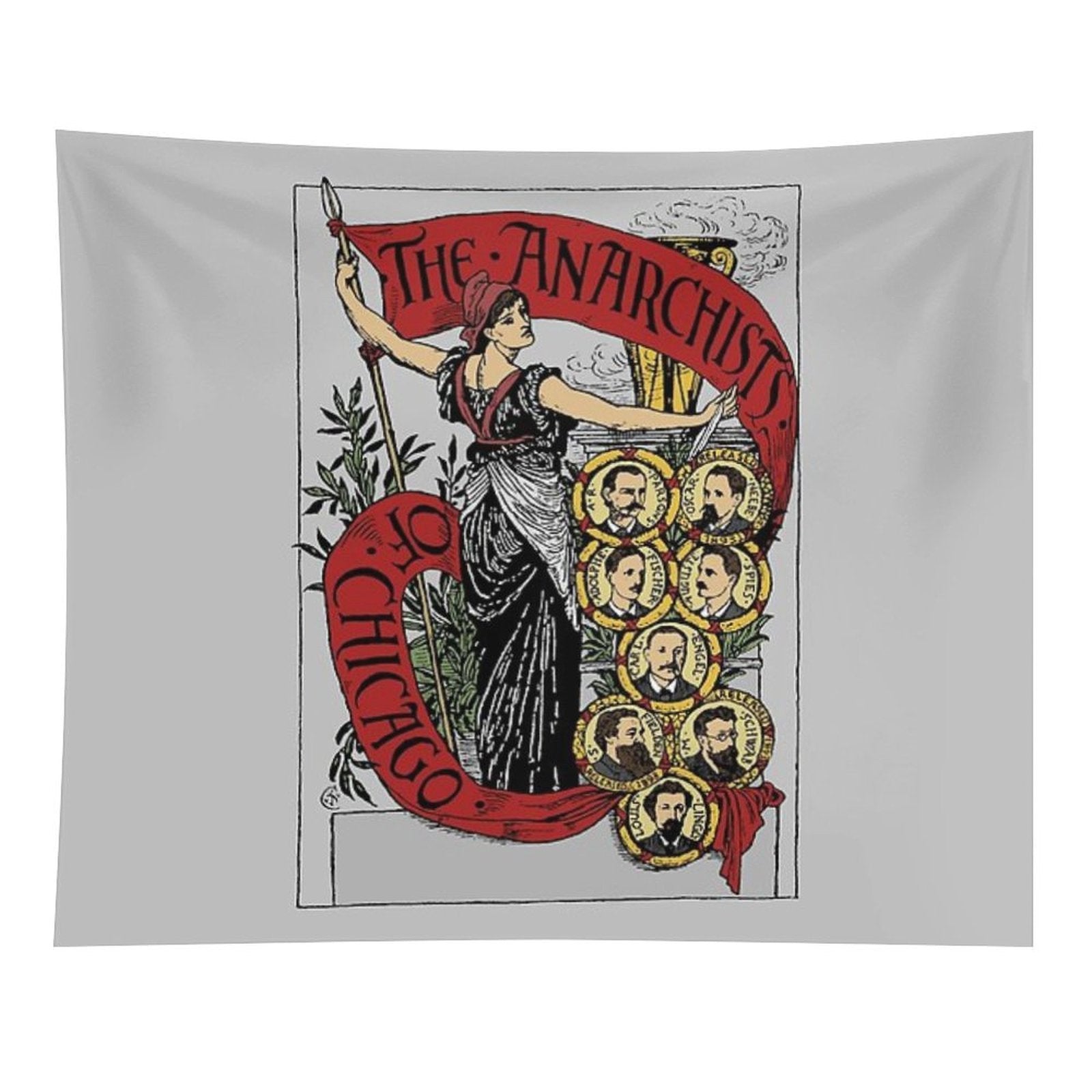 Anarchists of Chicago In Color - Haymarket Riot, Labor History, Socialist, Socialism, Leftist Tapestry