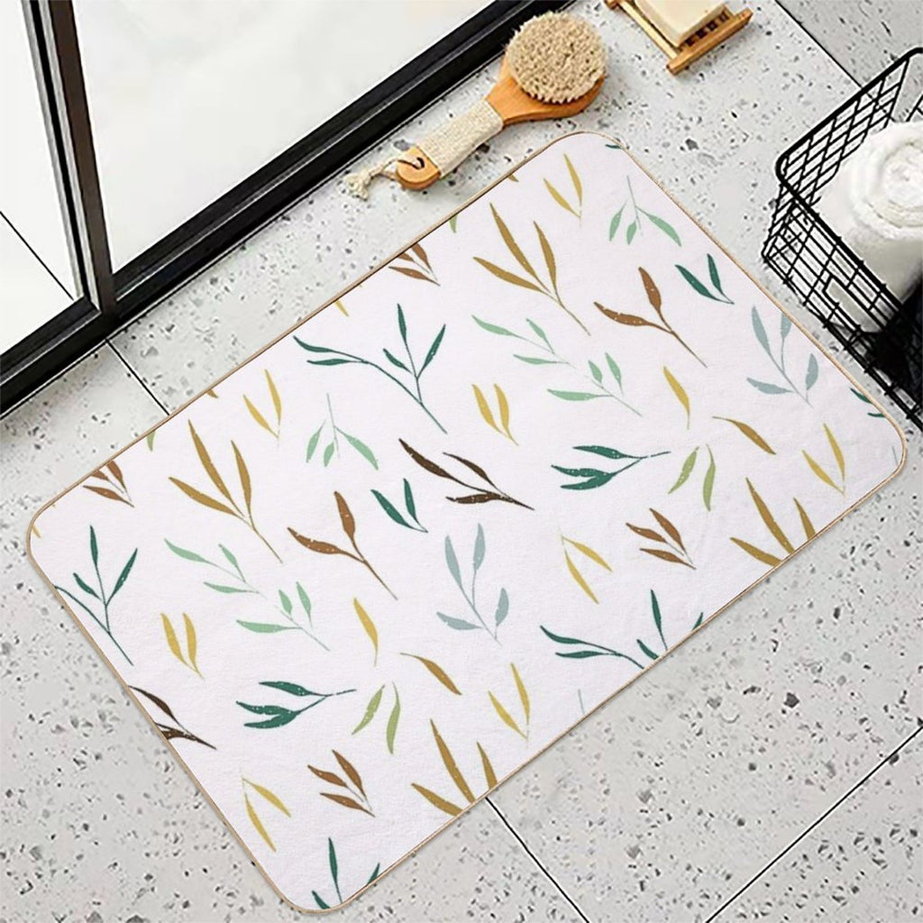 Colorful Branches  Fade-Resistant Bath Mat