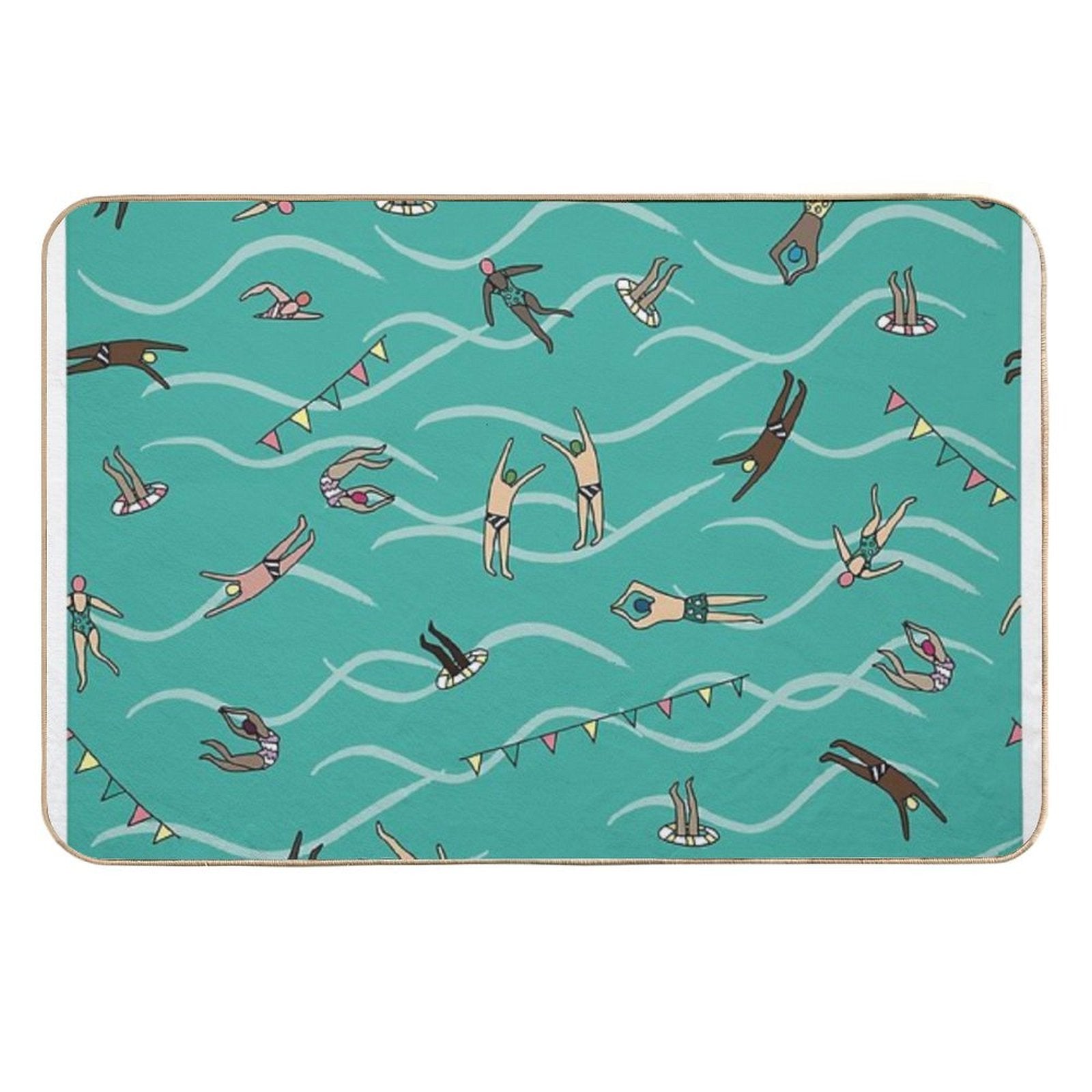 Sunday Swim  Easy To Clean Bath Mat