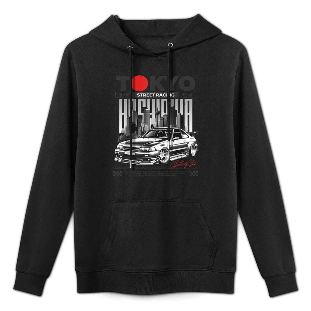 JDM Tokyo Japan Drift Race Car Tuning Retro Vintage Graphic Shape Retention Hoodie