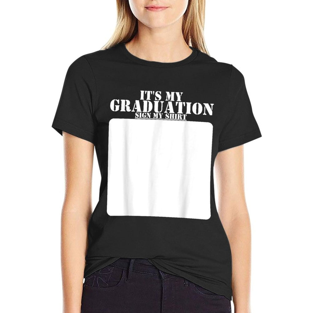 It's My Graduation Sign My Class of 2024 Graduation  Polyester Blend T-Shirt