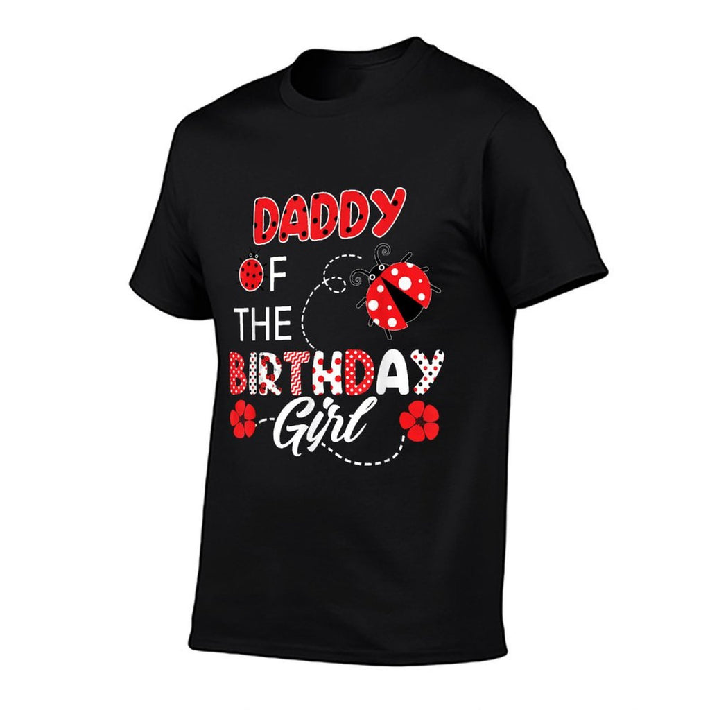 Daddy Of The Birthday Girl - Family Ladybug Birthday  Rolled Sleeves T-Shirt