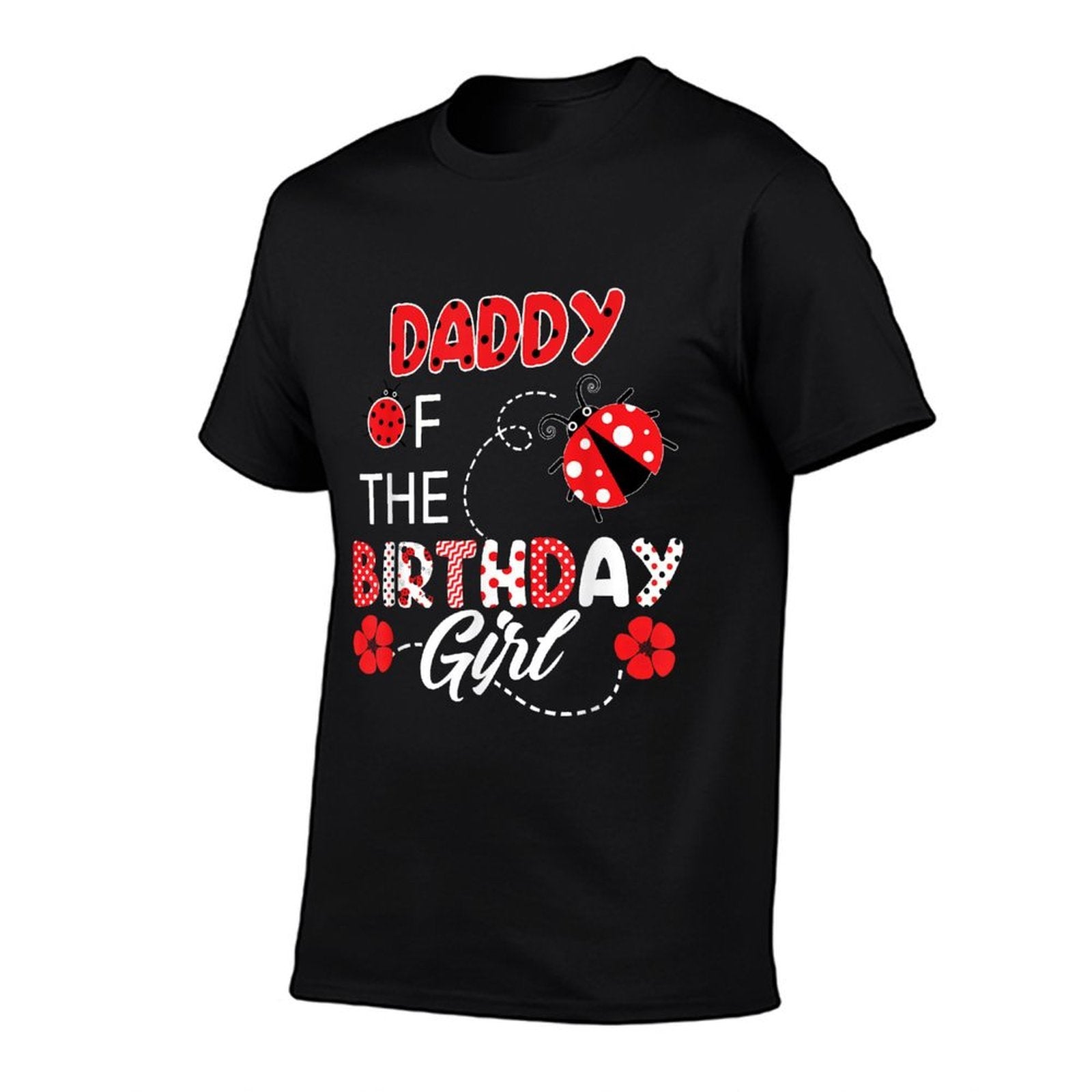 Daddy Of The Birthday Girl - Family Ladybug Birthday  Rolled Sleeves T-Shirt