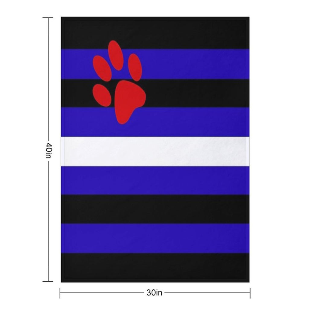 Puppy Play Pride Flag (v.2) Eco-conscious Throw Blanket
