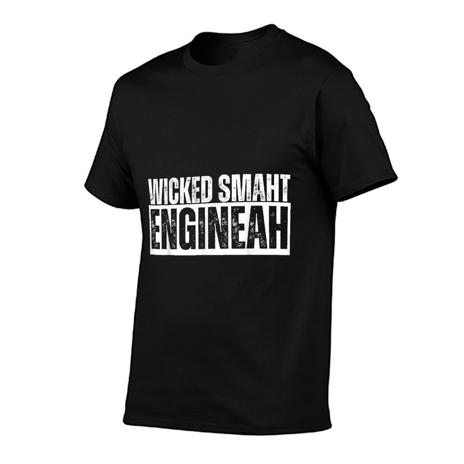 Wicked Smaht Engineah Wicked Smart Engineer Distressed Smaah  Stretchy T-Shirt