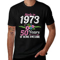 Made In 1973 Floral 50th Birthday  Stretchy T-Shirt