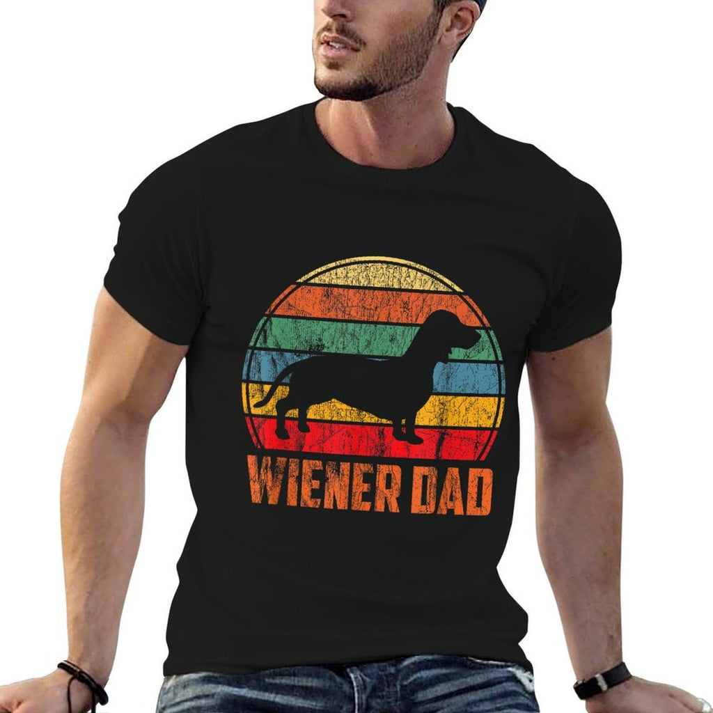 Wiener Dog Dad - Funny Dachshund Gift - Cute Weiner Dog Men Women  Moisture-wicking T-Shirt