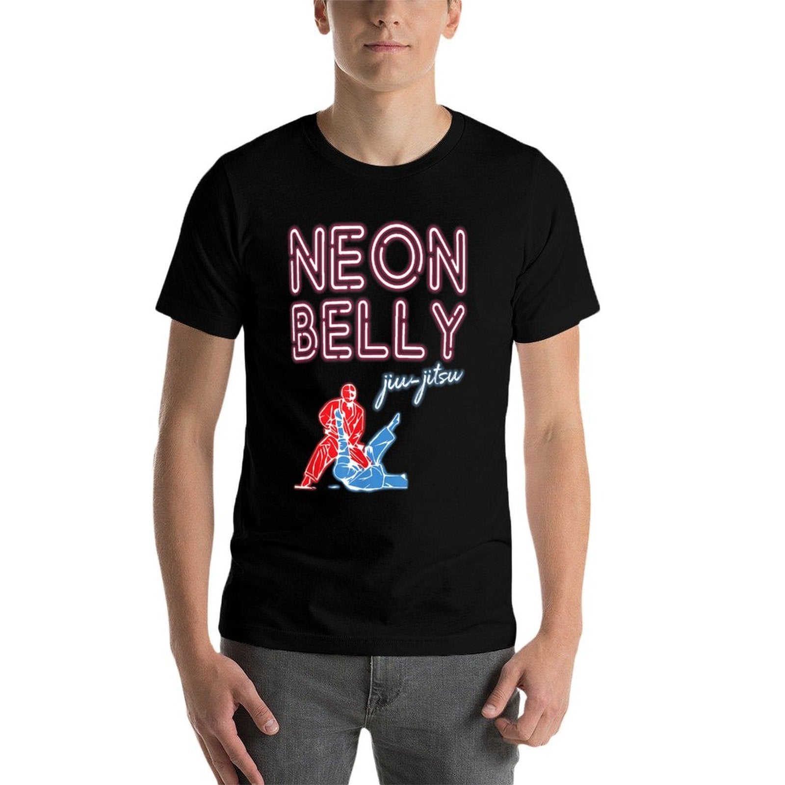 Neon Belly Jiu Jitsu Novelty Gift  Summer-ready Fabric T-Shirt