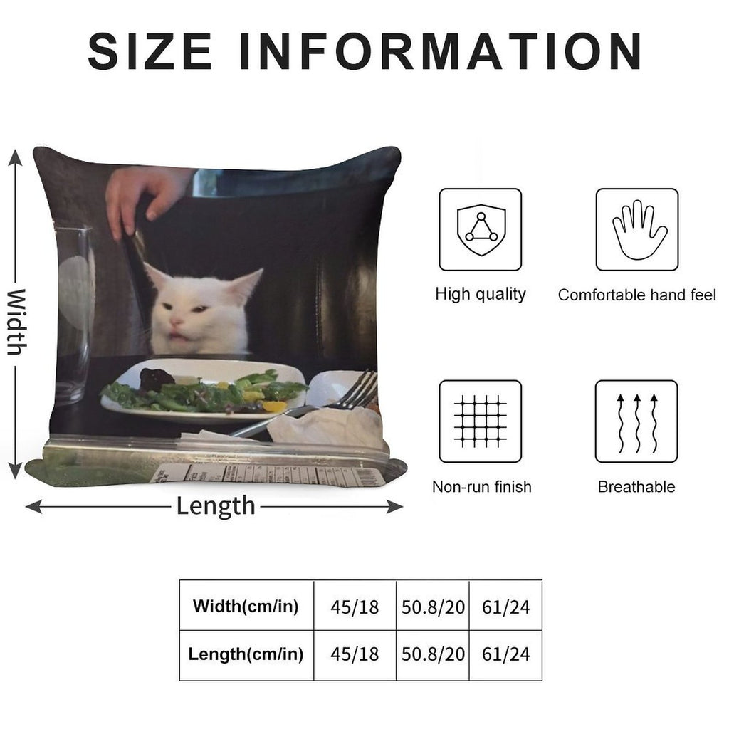 It Cat Soft Decorative Cover Throw Pillow