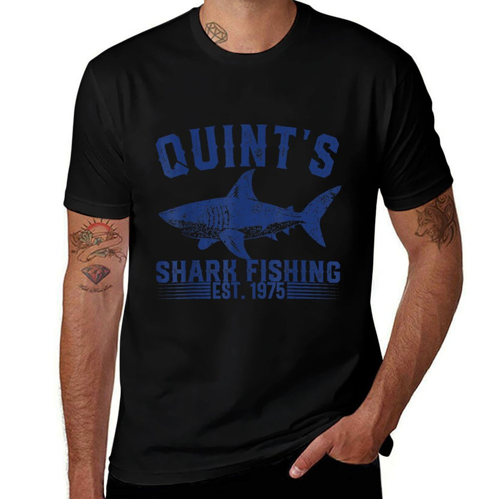 Vintage Quint's Shark Fishing 1975 Retro Fisher Birthday  Versatile T-Shirt