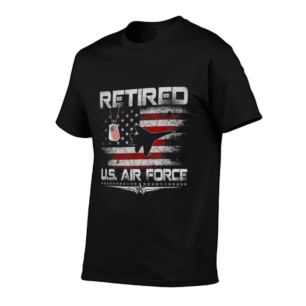 Retired Air Force Veteran USA Patriotic Veterans Day  Tagless Design T-Shirt