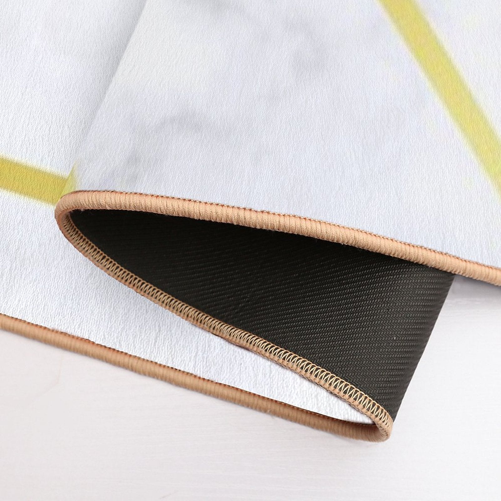 Gold Marble on White  Pet-Safe Bath Mat