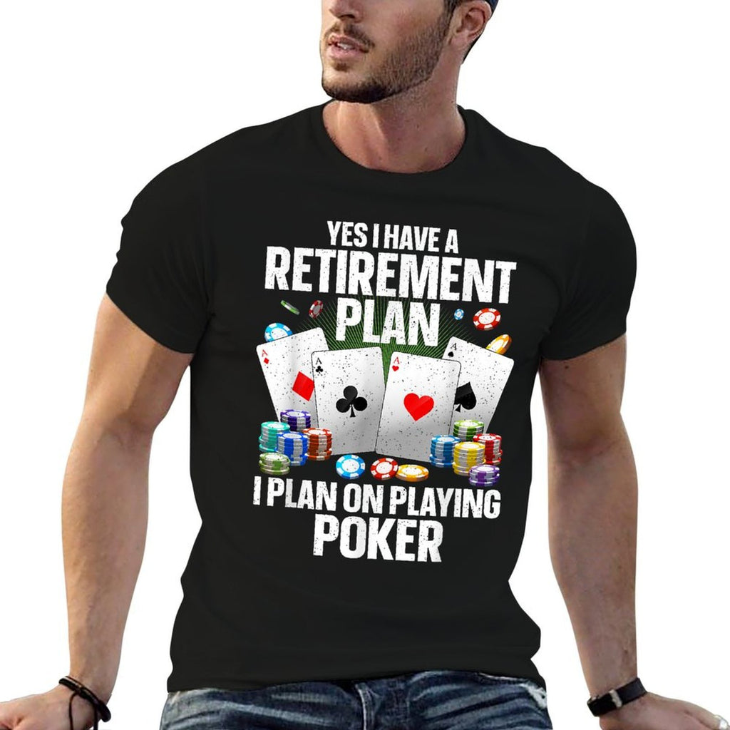 Funny Poker Design For Men Women Poker Player Poker Lover  Vintage-inspired T-Shirt