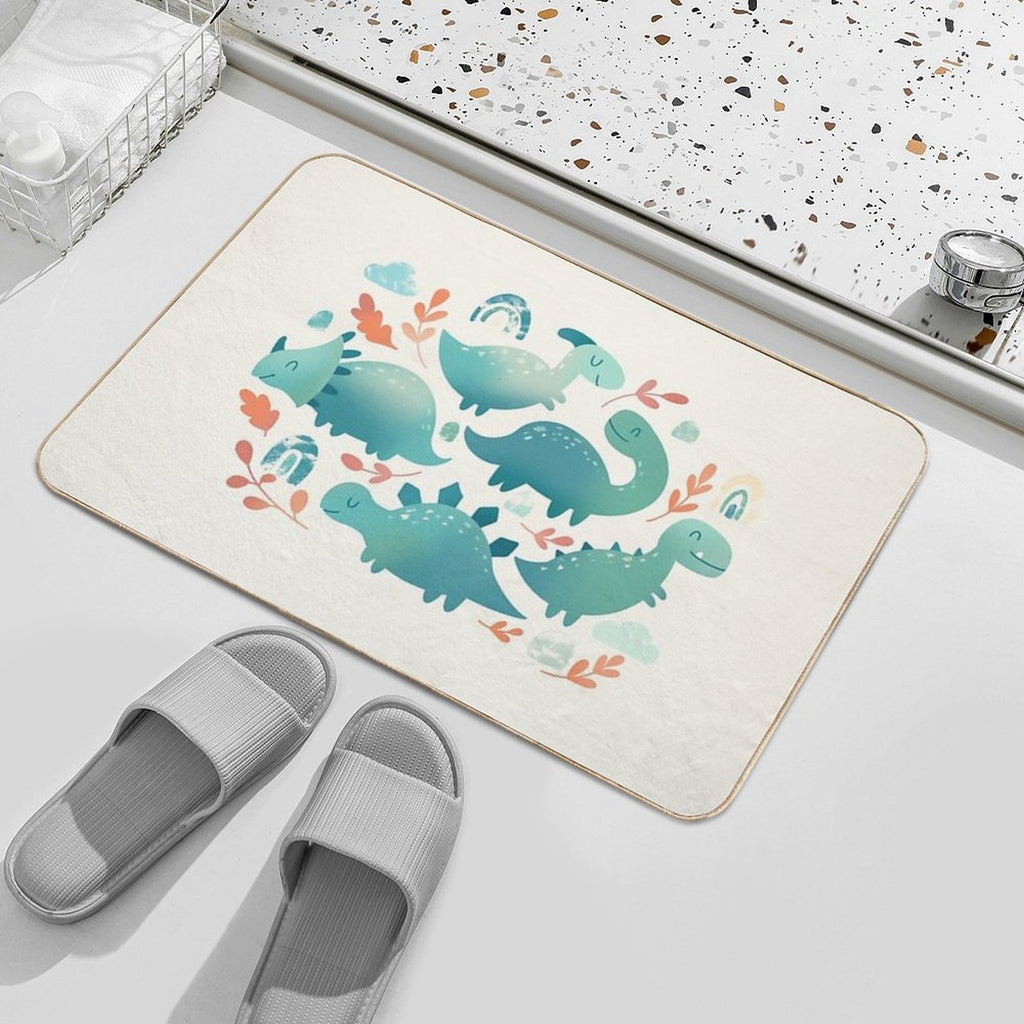 Baby Dinosaurs  Easy To Clean Bath Mat