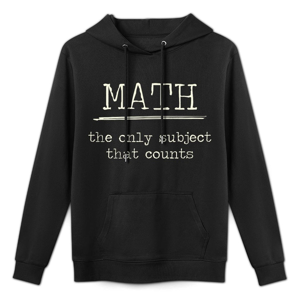 Math The Only Subject That Counts Math Pun Kangaroo Pocket Hoodie