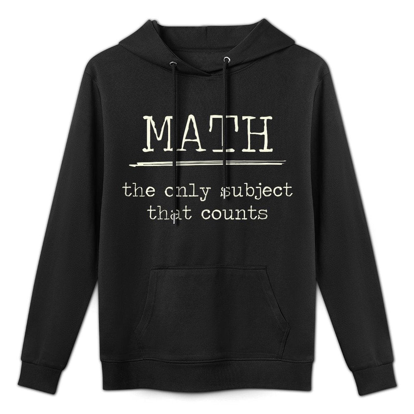 Math The Only Subject That Counts Math Pun Kangaroo Pocket Hoodie