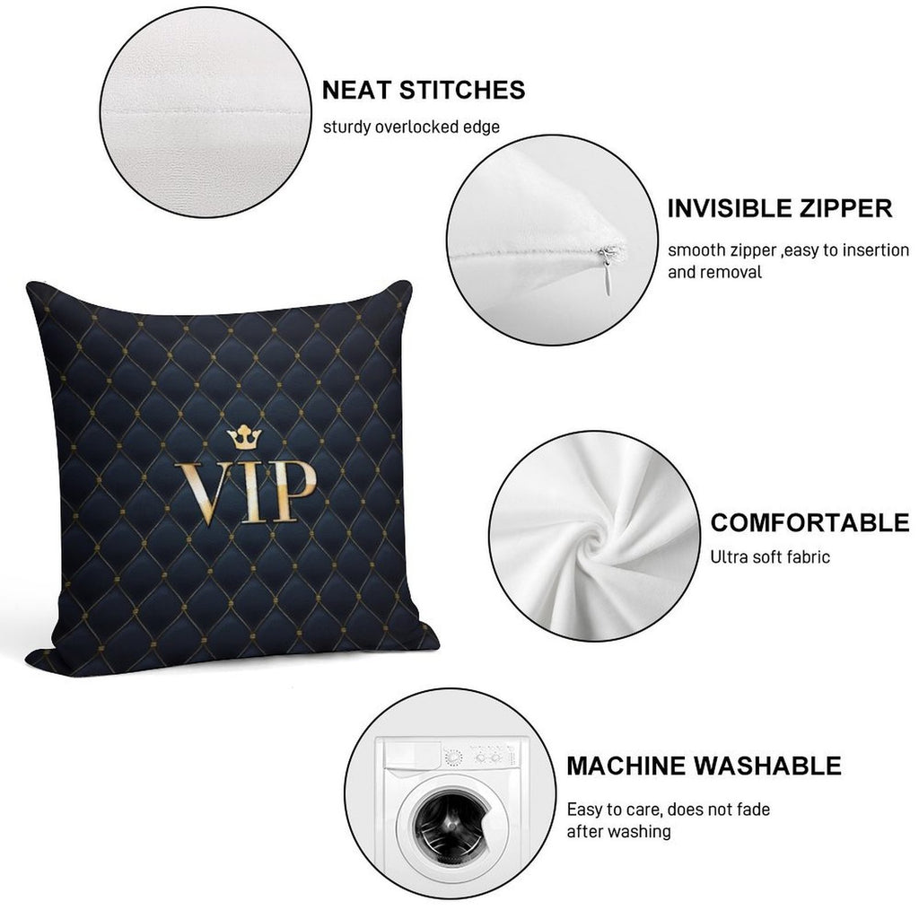 VIP Abstract Quilted Background Soft Gift Ready Throw Pillow