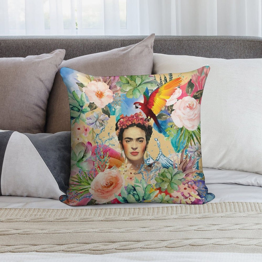 Frida Kahlo Soft Skin-Friendly Throw Pillow