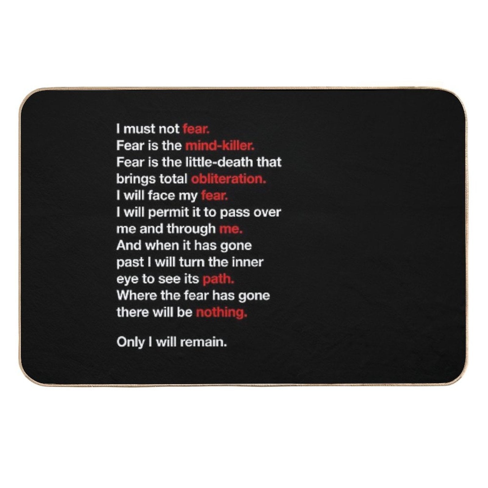 DUNE - Litany Against Fear  Versatile Bath Mat
