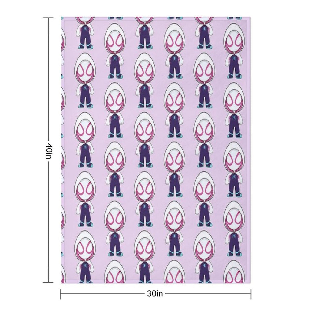 Cute Spider Ghost, Baby Spidey Girl, Grl Pwr, Cartoon Ghost Spider Gift-ready Throw Blanket