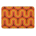 Retro Geometric Gradient Design  Anti-Trip Bath Mat