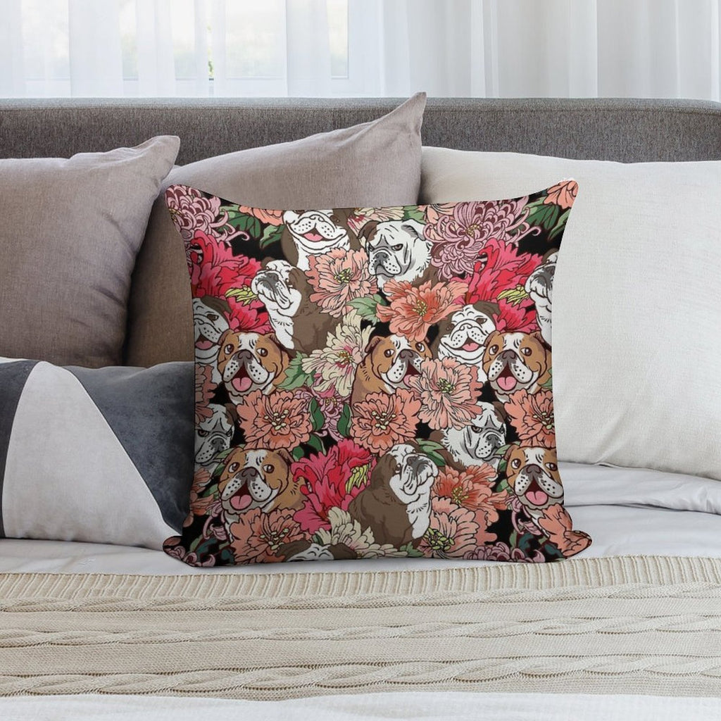 Because English Bulldog Soft Home Decor Throw Pillow