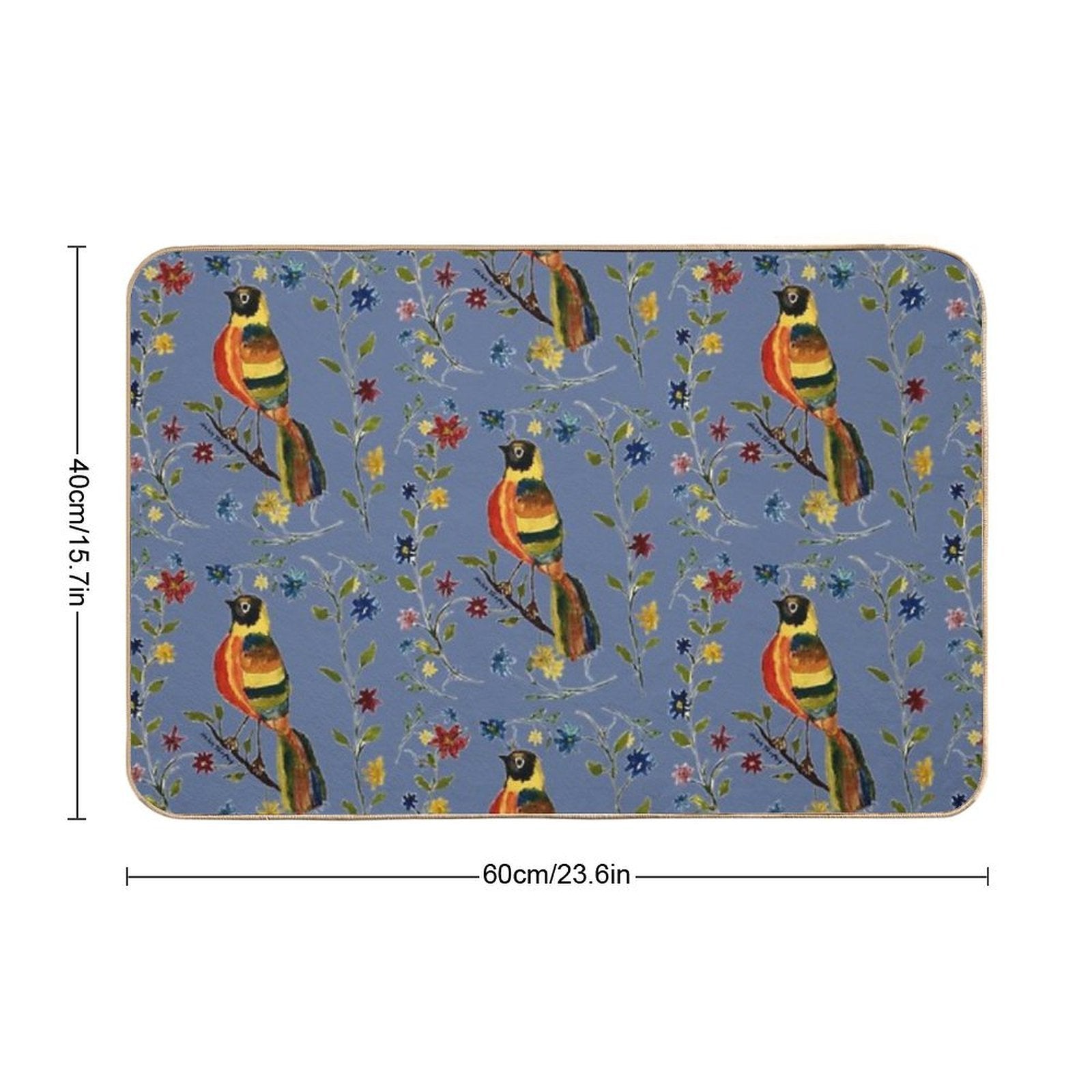 Tropical Bird  Odorless Bath Mat