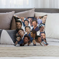 Patrick Dempsey Photo Collage Soft Hidden Zipper Throw Pillow