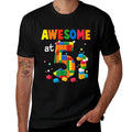 Building Blocks Brick 5th Birthday 5 Year Old Boy Gift  High-quality Stitching T-Shirt
