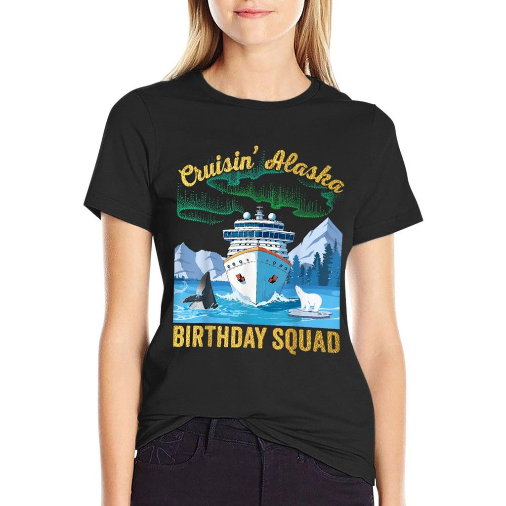 Cruisin' Alaska Birthday Squad Matching Group Cruise Trip  Breathable T-Shirt