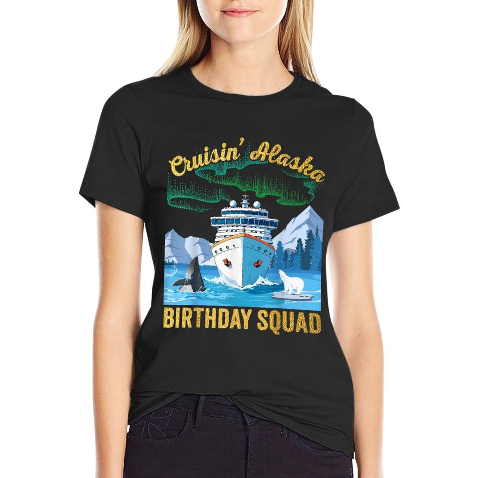 Cruisin' Alaska Birthday Squad Matching Group Cruise Trip  Breathable T-Shirt