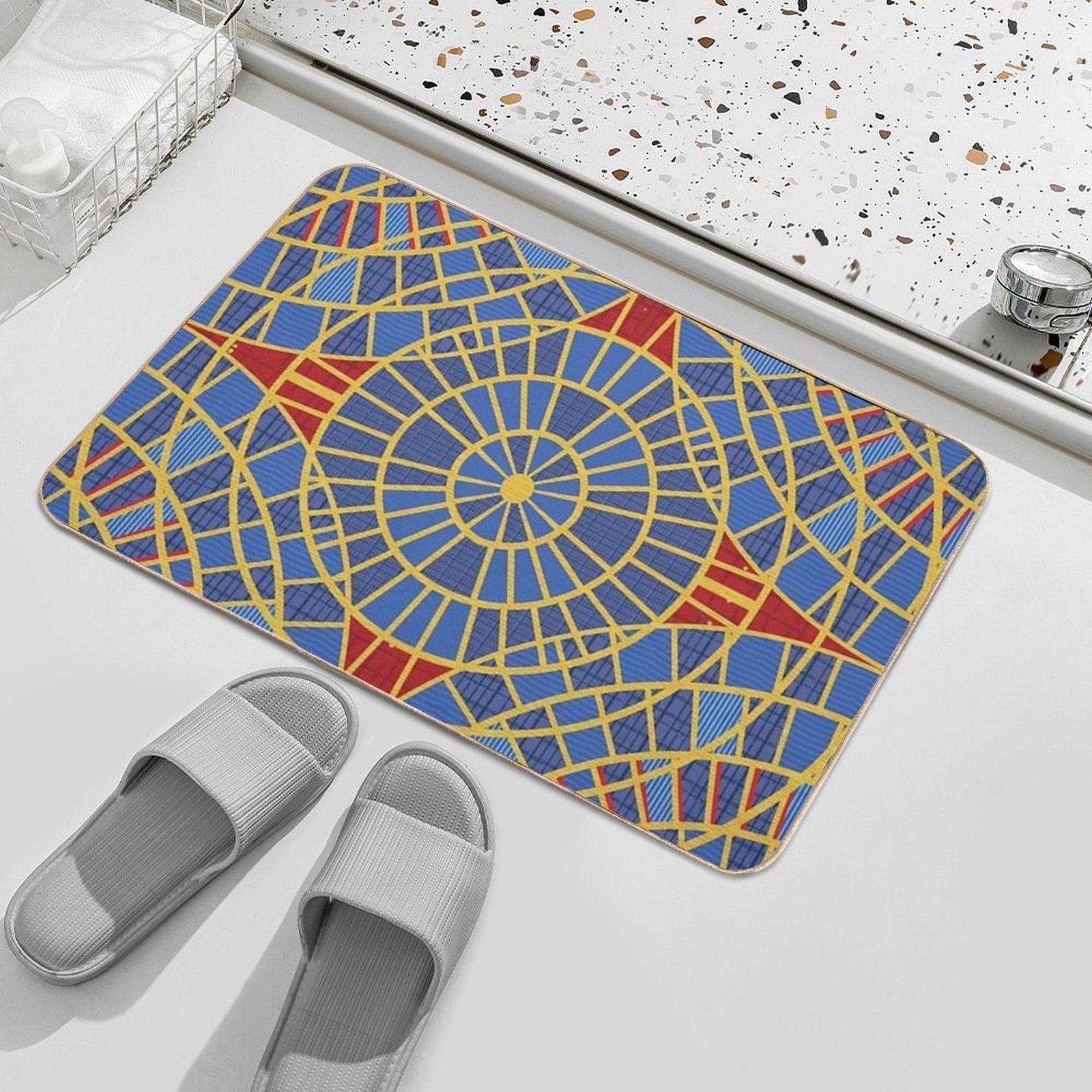 DragonCon Carpet Marriot with Details, Zoom  Anti-Trip Bath Mat