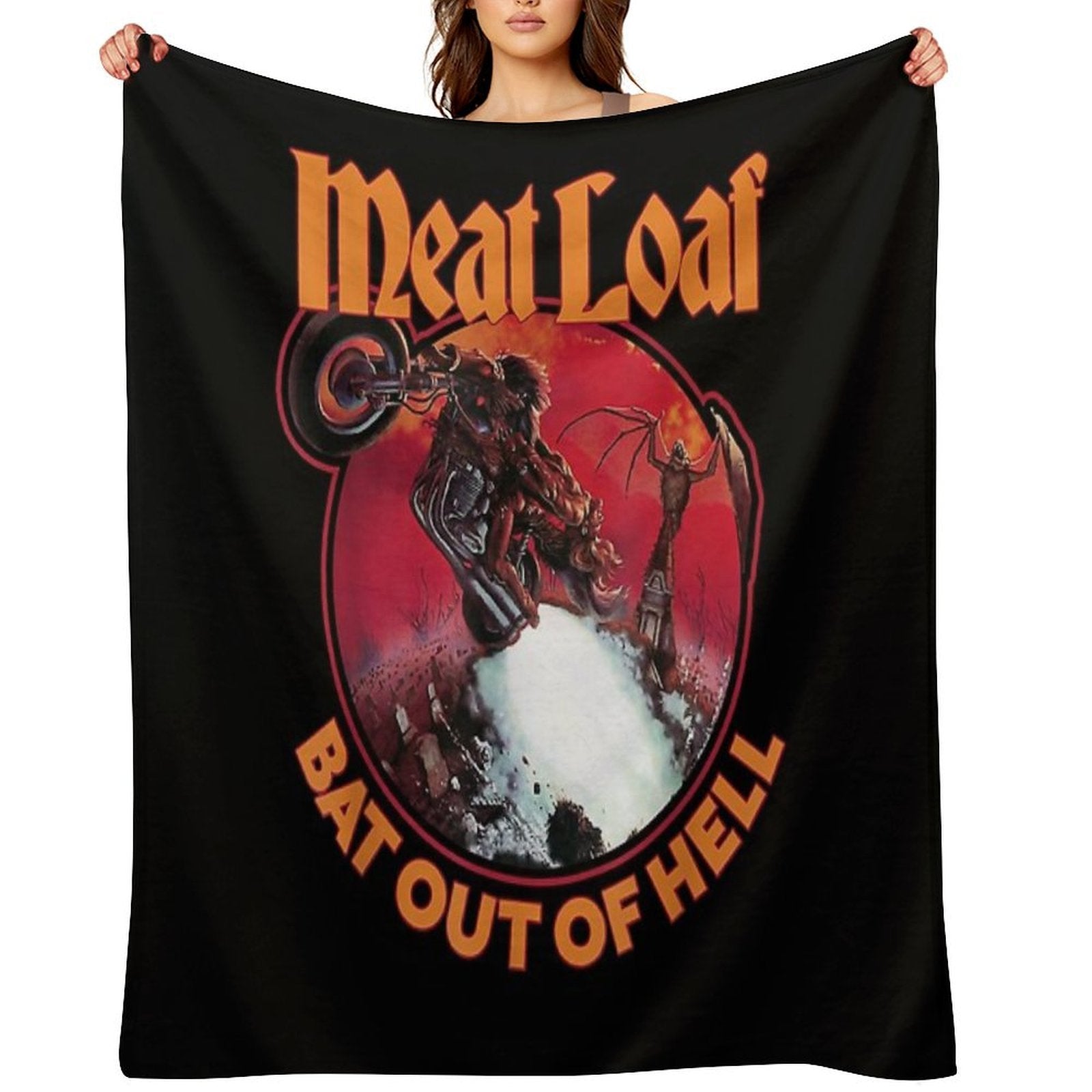 Bat Out of Hell Classic T-Shirt Machine-washable Throw Blanket