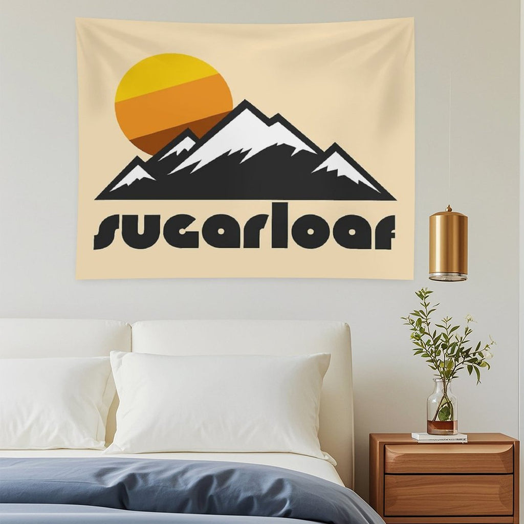 Retro Sugarloaf ))(( Tourist Souvenir Travel Maine Design Tapestry
