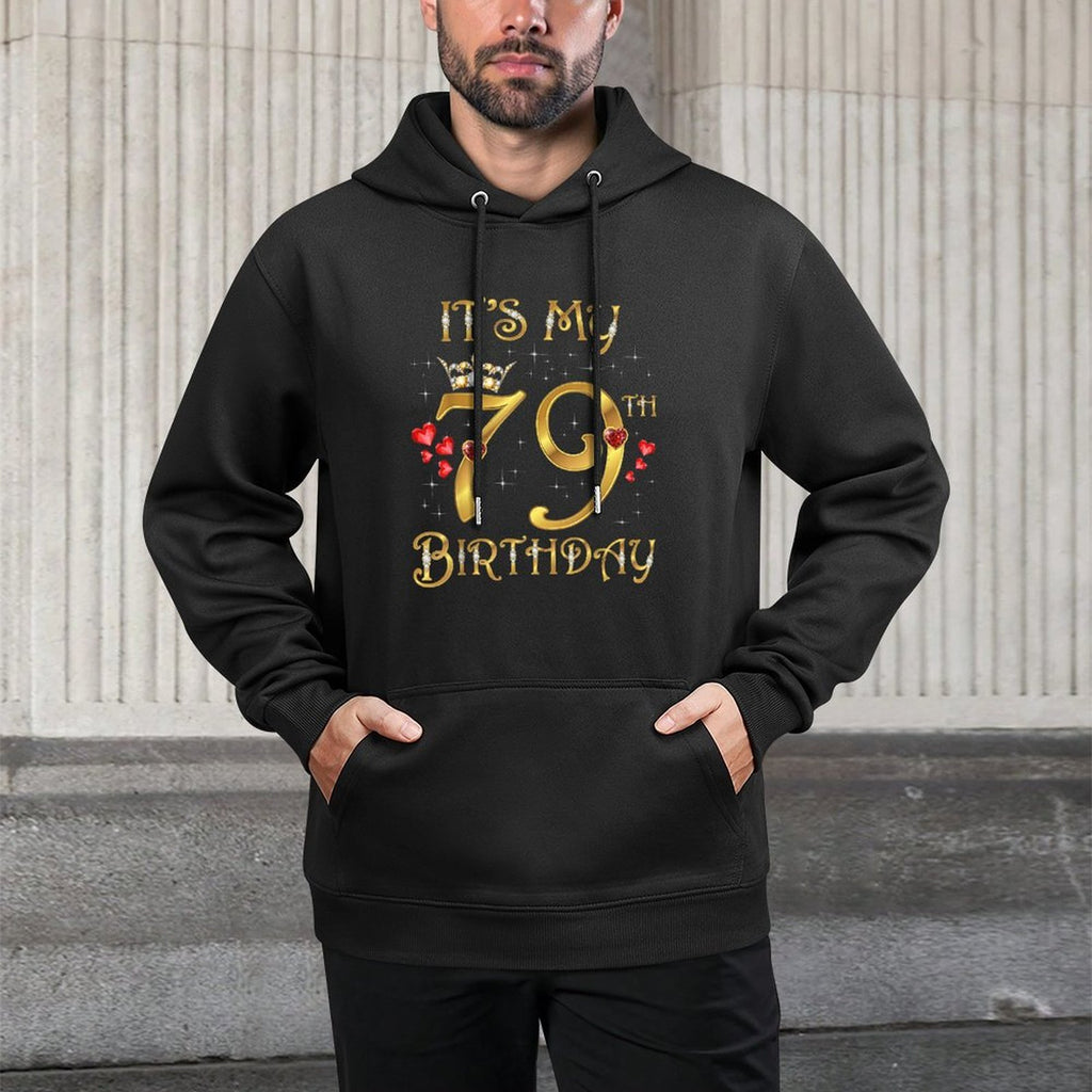 It's My 79th Birthday, 79 Years Old, 79th Birthday Queen Adjustable Hood Hoodie