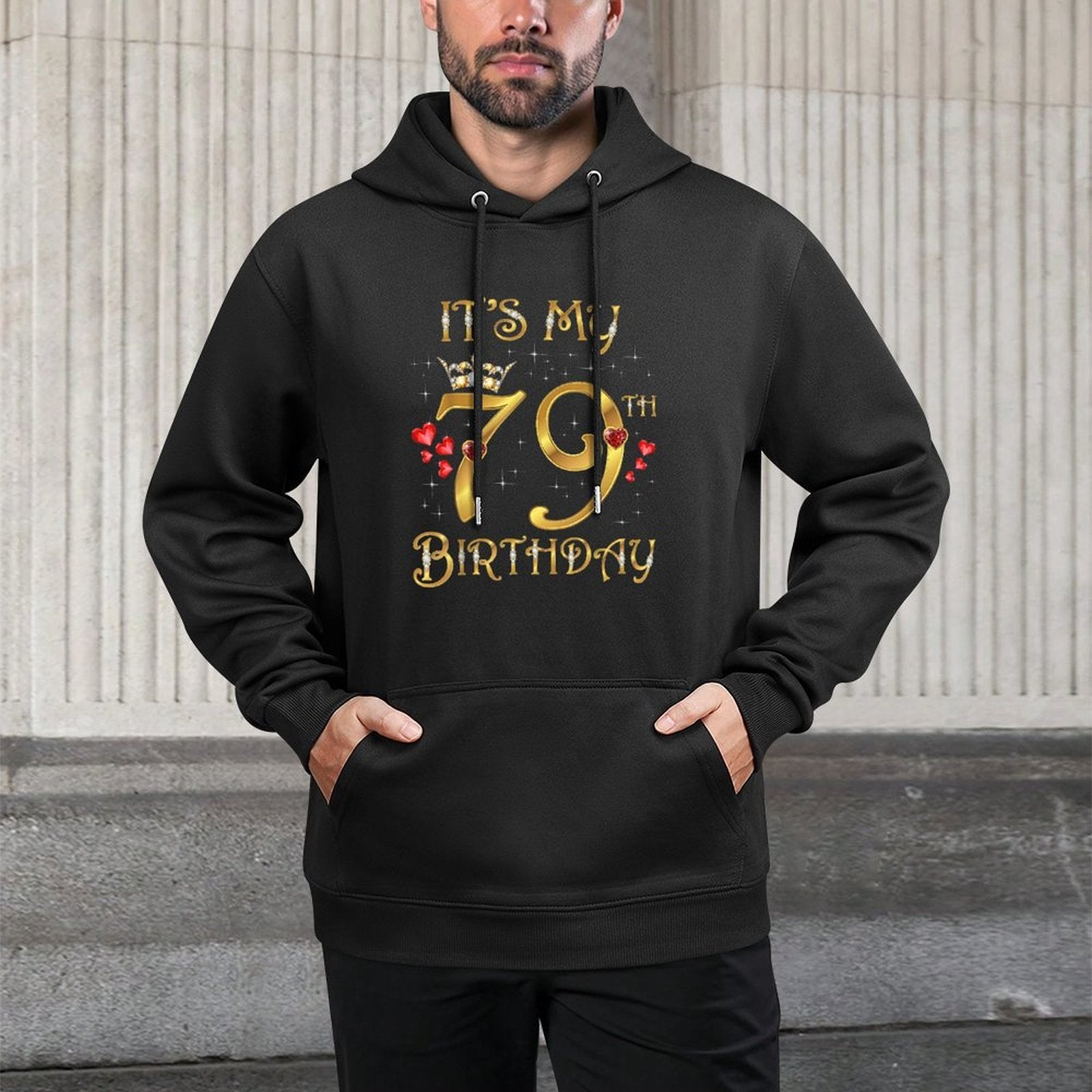 It's My 79th Birthday, 79 Years Old, 79th Birthday Queen Adjustable Hood Hoodie