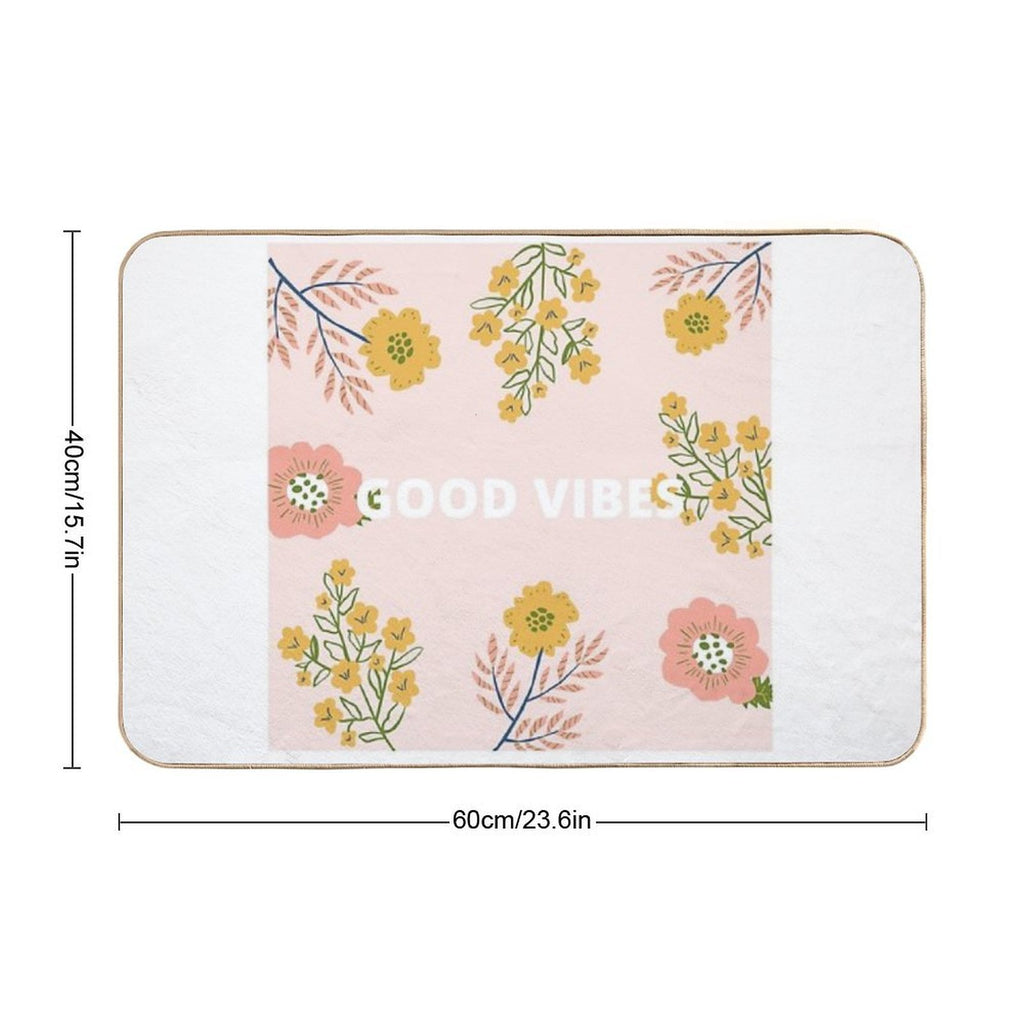 Pink Good Vibes  High-Traffic Bath Mat