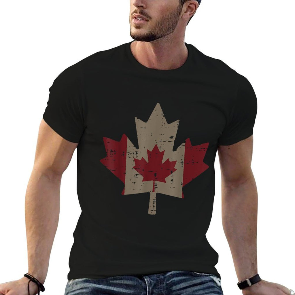 Maple Leaf Distressed Canada Canadian Men Women Kids Comfortable T-Shirt