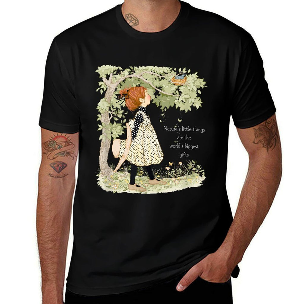 Holly Hobbie Classic Natures Little Things Light Text  High-quality Stitching T-Shirt