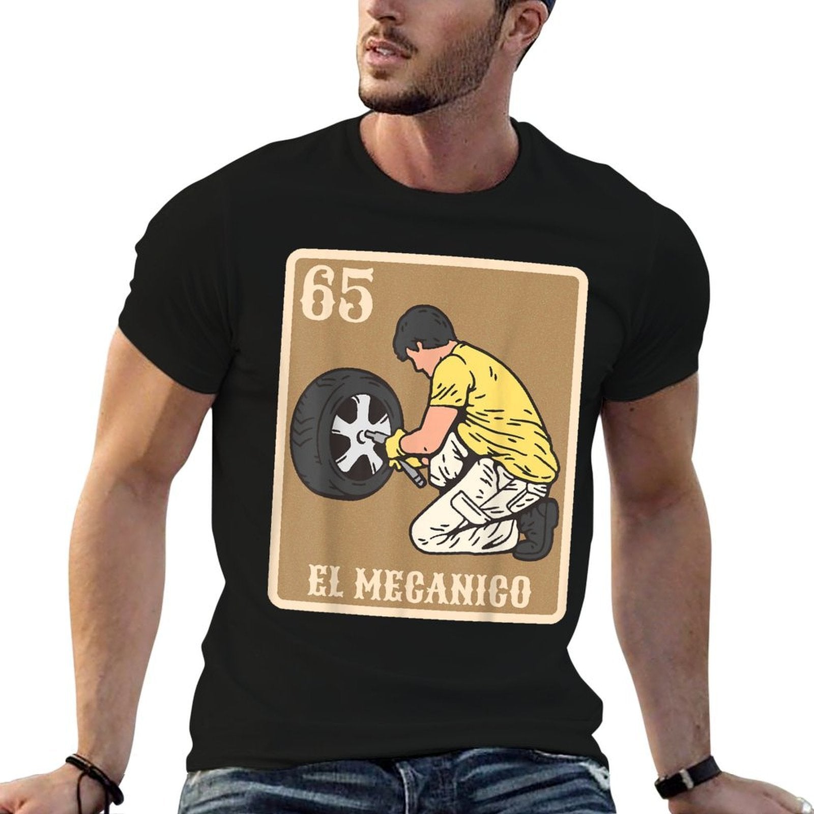 EL Mecanico Lottery Gift Spanish Bingo Card Game  Wrinkle-resistant T-Shirt