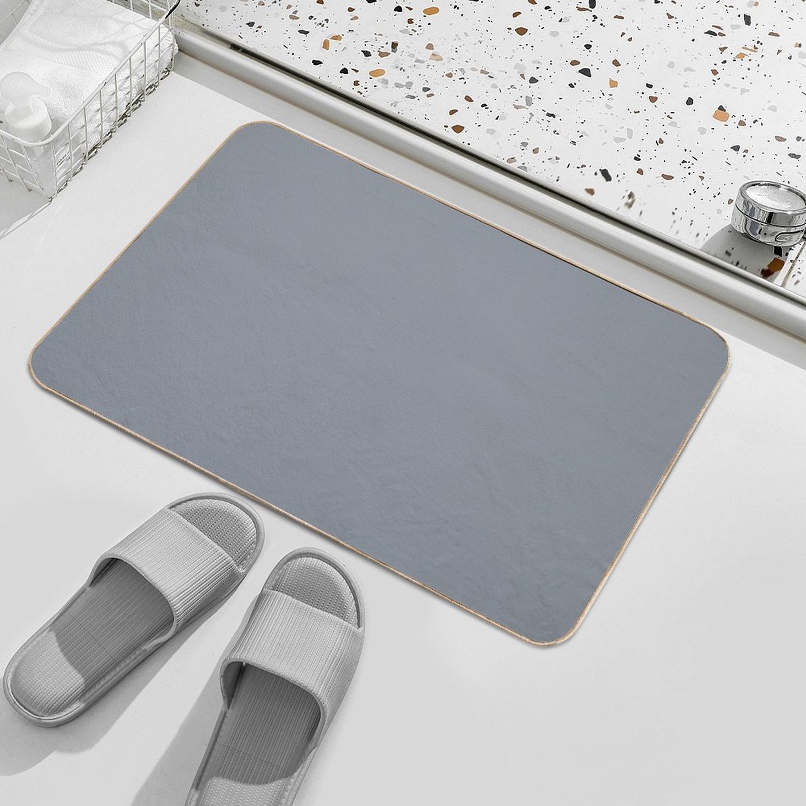 Lava Gray - Grey  Rapid-Drying Bath Mat