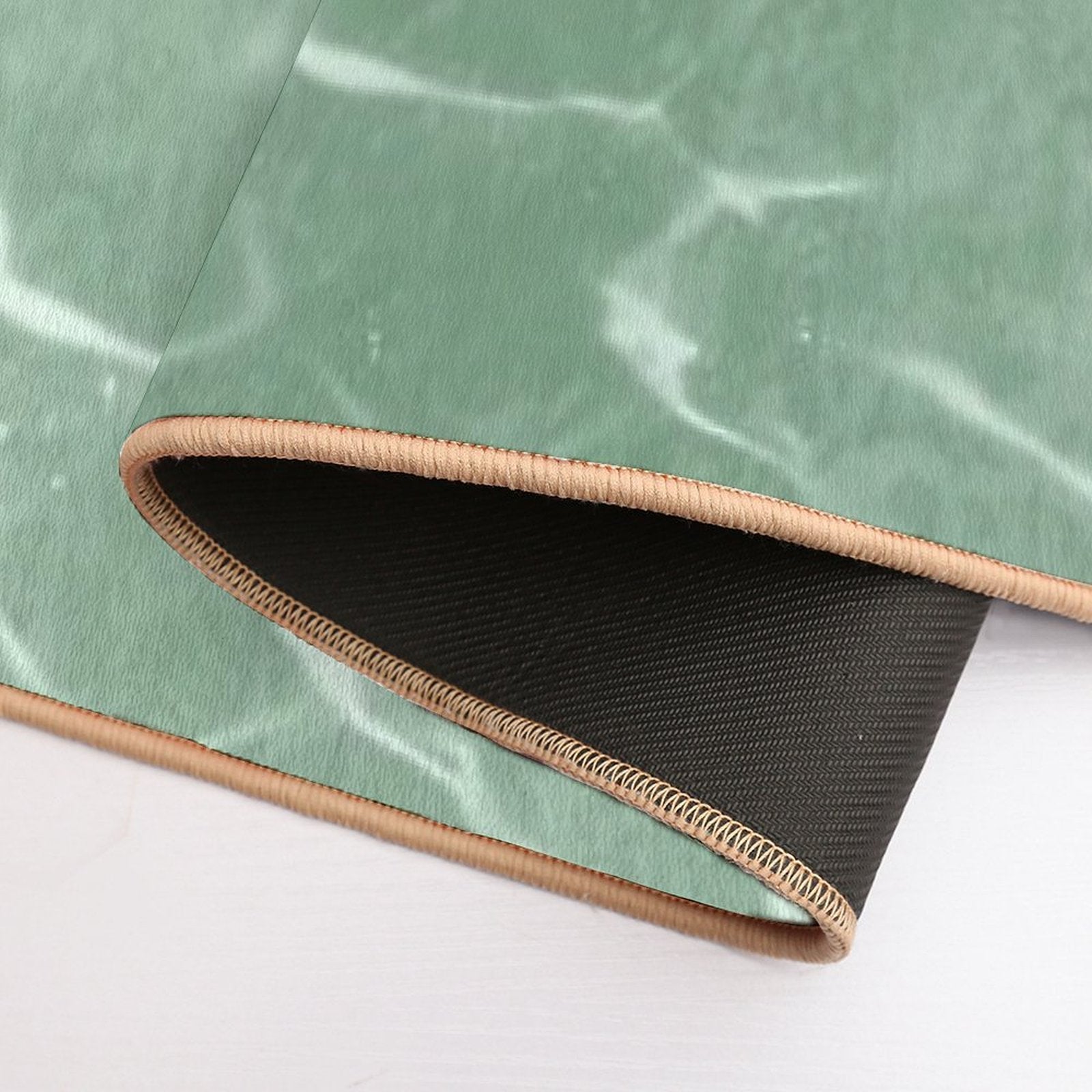 Mint Wave Minimalist Aesthetic Pattern  High-Traffic Bath Mat
