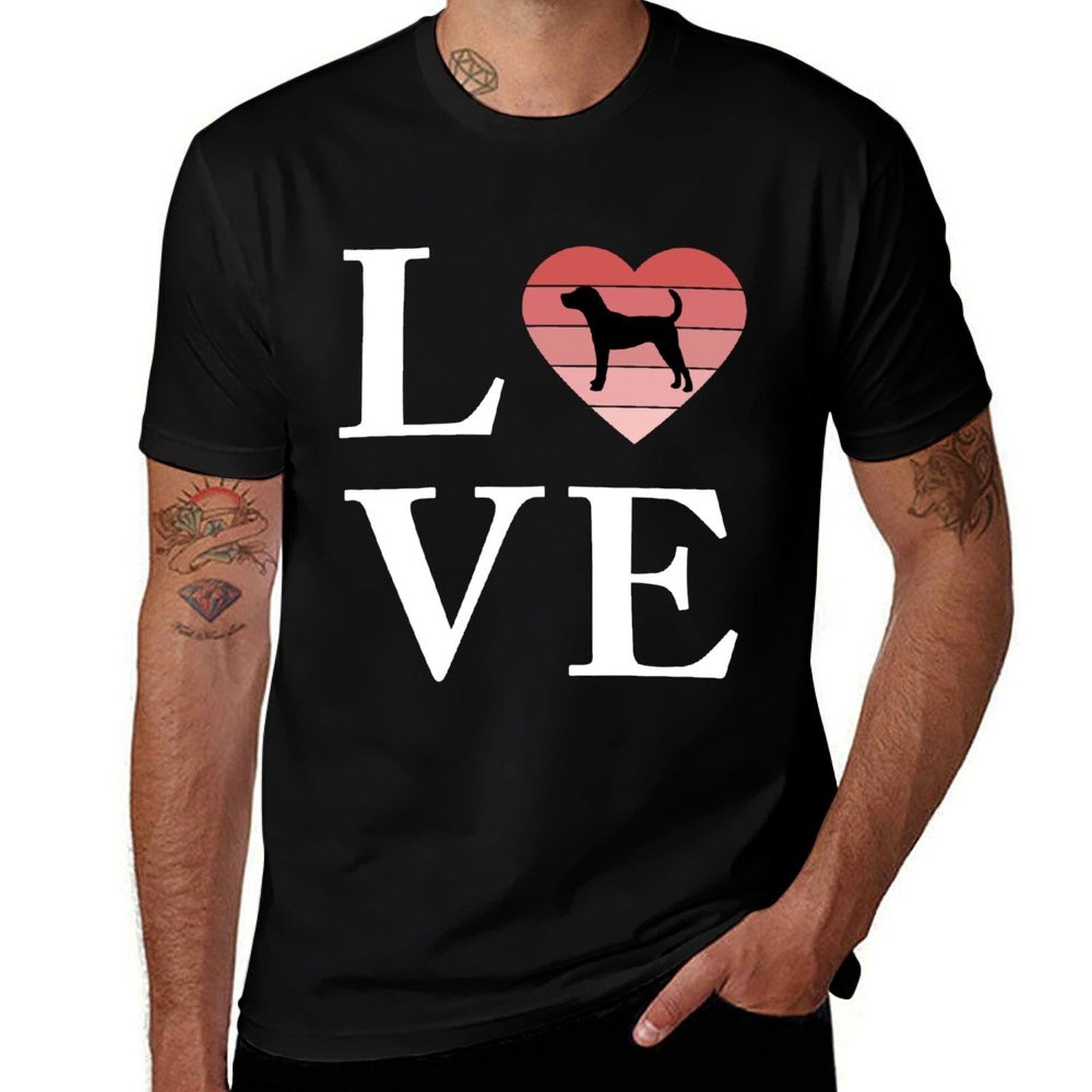 Dog Breed Jack Terrier Word Love Typography Retro  Odor-resistant T-Shirt