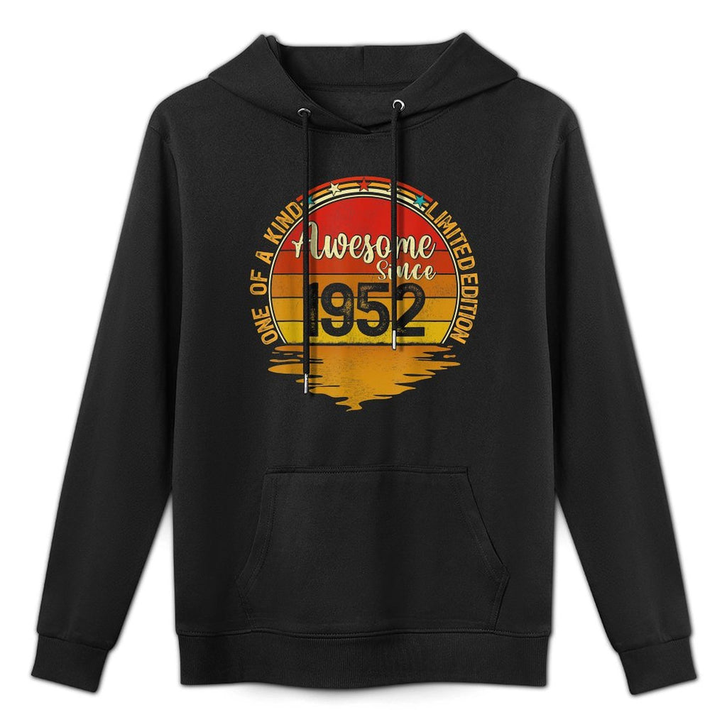 Vintage Limited Edition Awesome Since 1952 70th Birthday Shrink-Resistant Hoodie