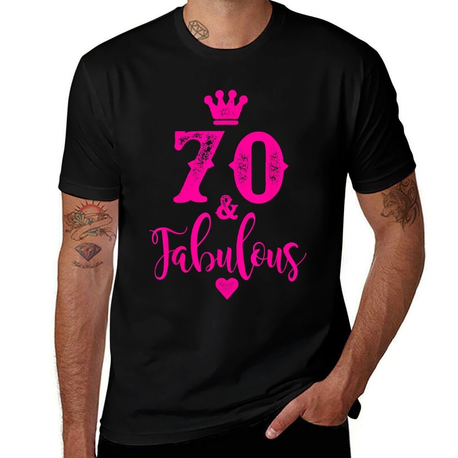70th Birthday T-shirt Seventy And Fabulous for Women  Versatile T-Shirt