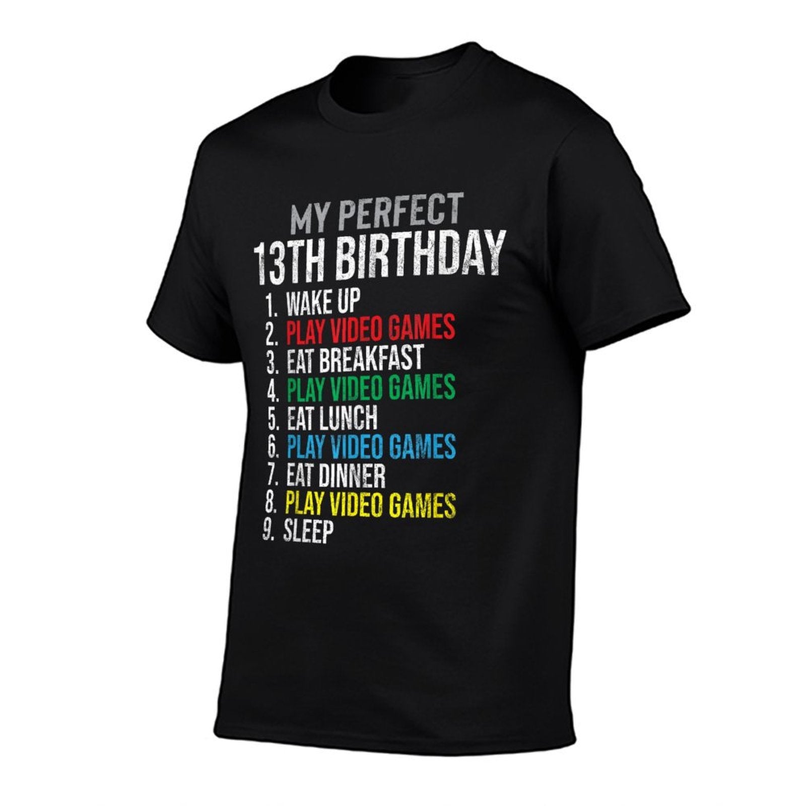 My Perfect 13th Birthday 13 Years Old Gamer Boy Party Gift  Breathable T-Shirt