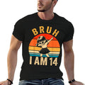 14 Year Old Birthday Dabbing Girl Bruh It's My 14th Birthday  Stretchy T-Shirt